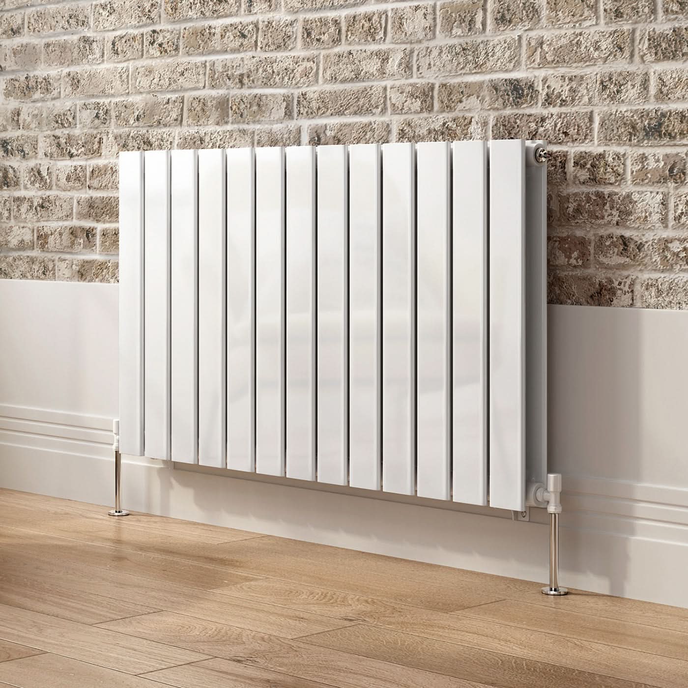 iBathUK Apex Horizontal Double Panel Slim Flat Radiator, Designer Radiator, UK Radiators, Slim Radiators