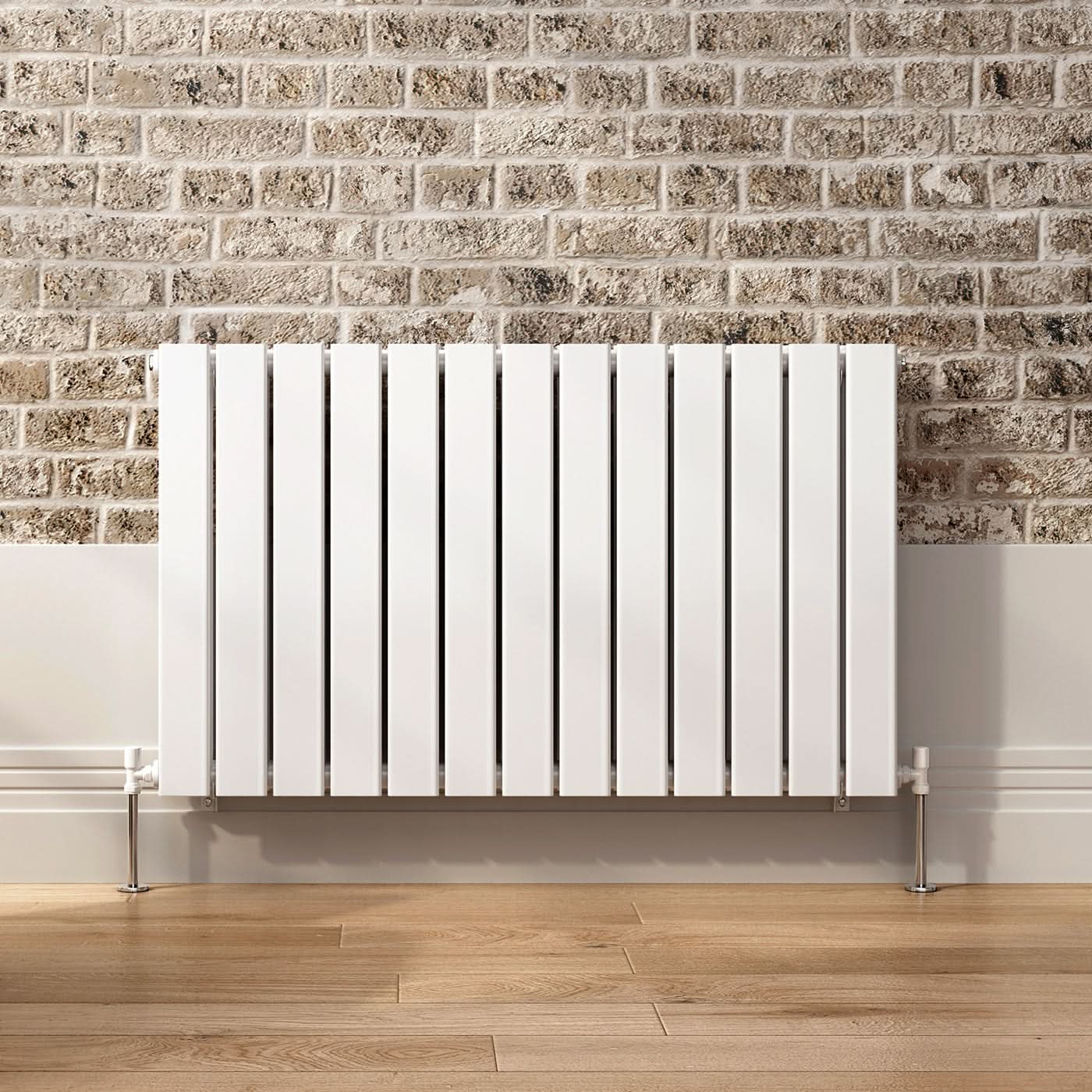 iBathUK Apex Horizontal Double Panel Slim Flat Radiator, Designer Radiator, UK Radiators, Slim Radiators