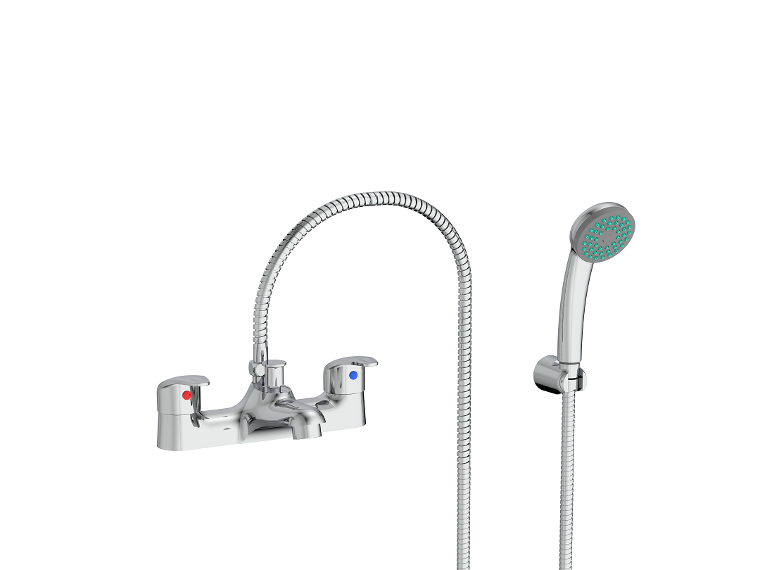 Luton Bath Shower Mixer Tap - Chrome
