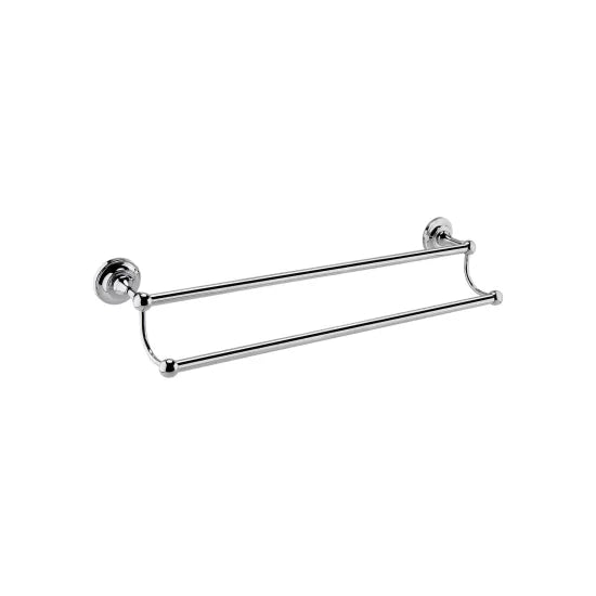 Arc Double Towel Rail - Chrome