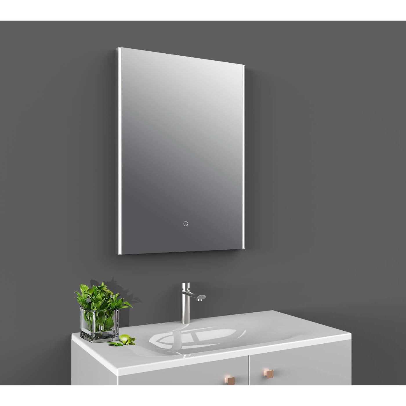 Aura Rectangular LED Touch Sensor Illuminated Mirror - 700mm x 500mm