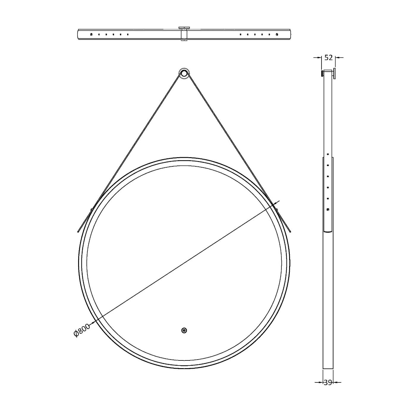 Aria Round Touch Sensor Framed Illuminated Mirror