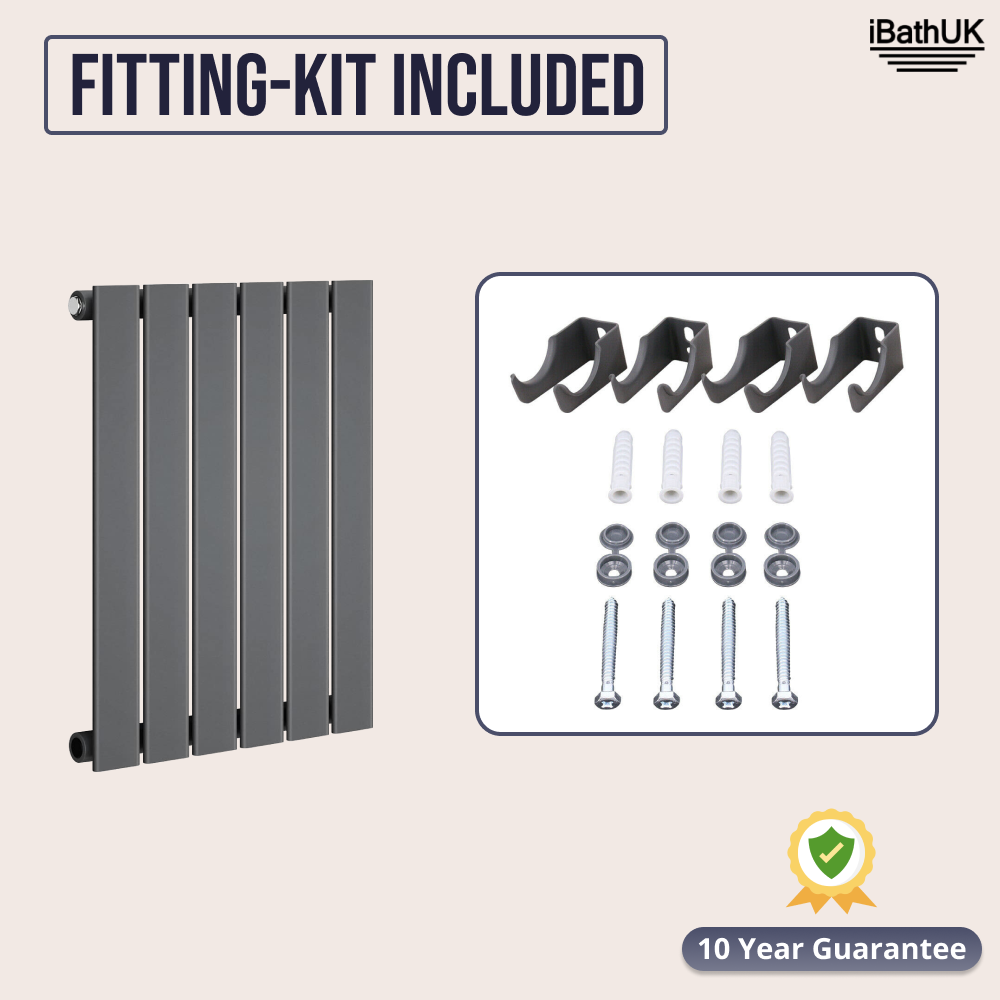 iBathUK Apex Horizontal Single Panel Slim Radiator, Designer Heating Radiators