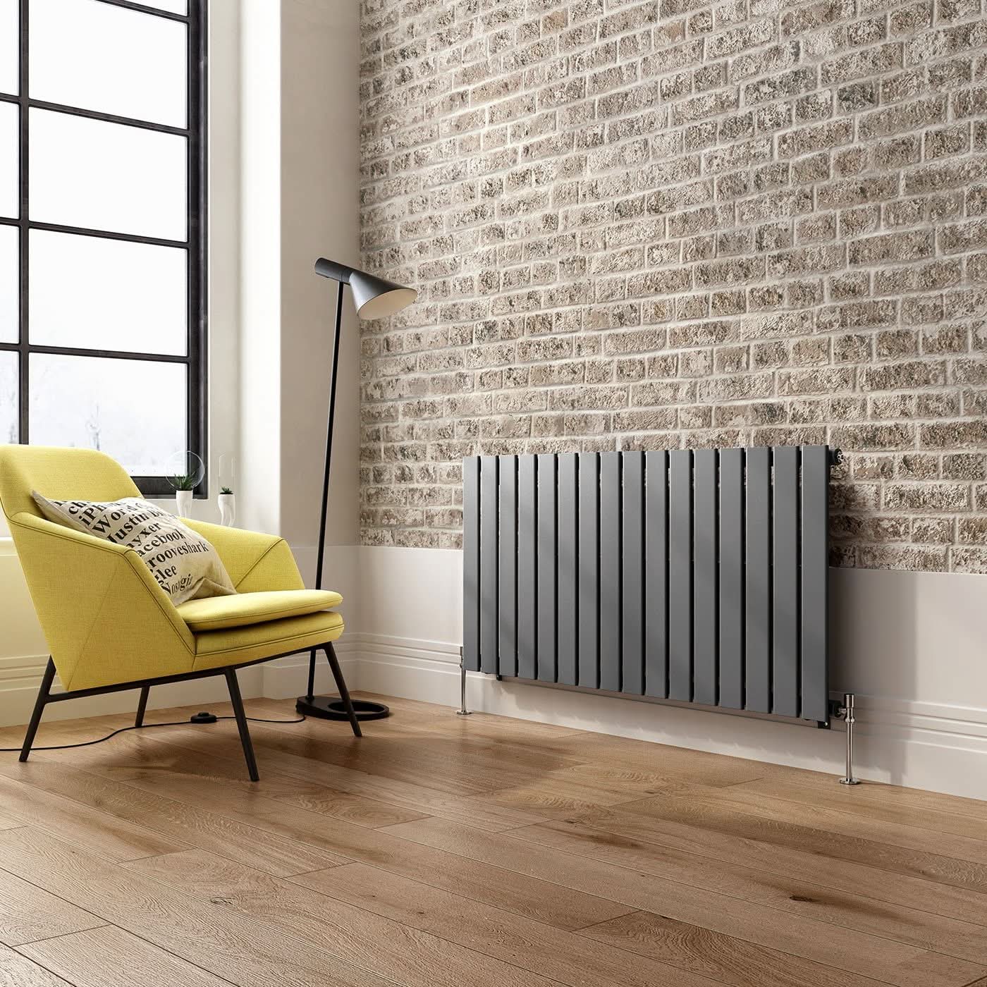 iBathUK Apex Horizontal Single Panel Slim Radiator, Designer Heating Radiators