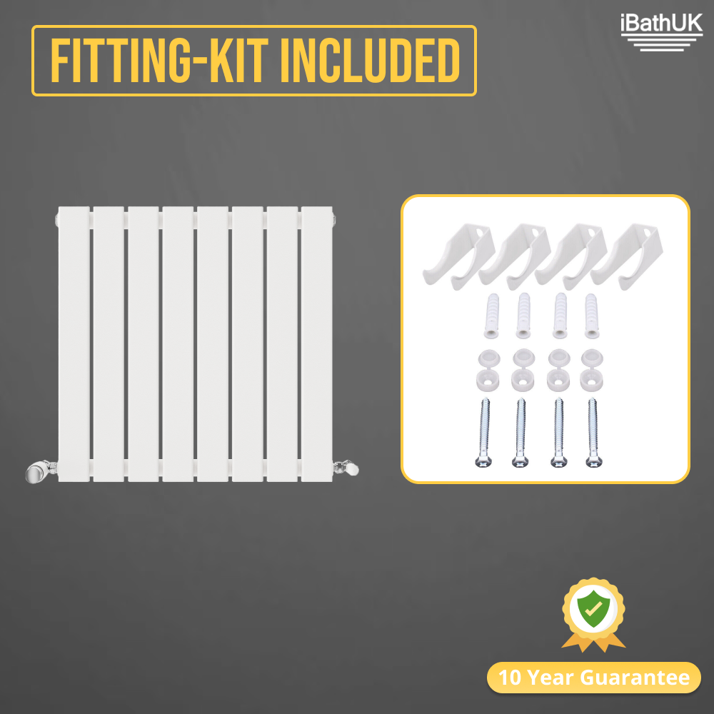 iBathUK Apex Horizontal Single Panel Slim Radiator, Designer Heating Radiators