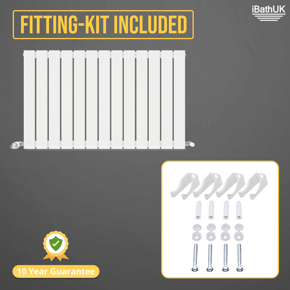 iBathUK Apex Horizontal Single Panel Slim Radiator, Designer Heating Radiators