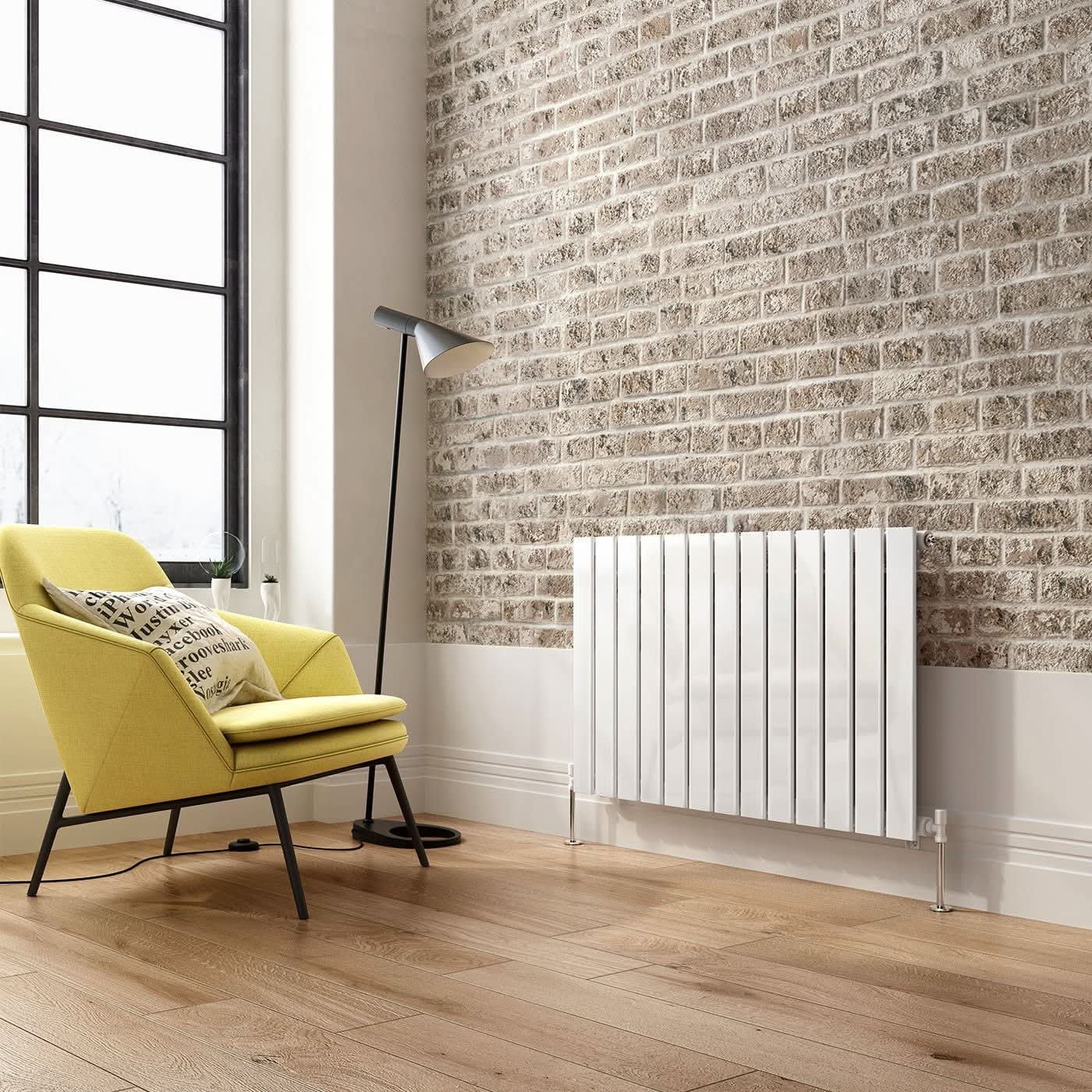 iBathUK Apex Horizontal Single Panel Slim Radiator, Designer Heating Radiators