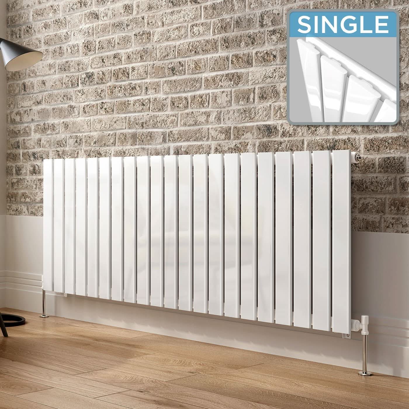 iBathUK Apex Horizontal Single Panel Slim Radiator, Designer Heating Radiators