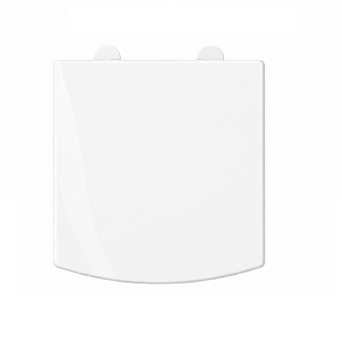 Messina Modern Square Soft Close Toilet Seat - White