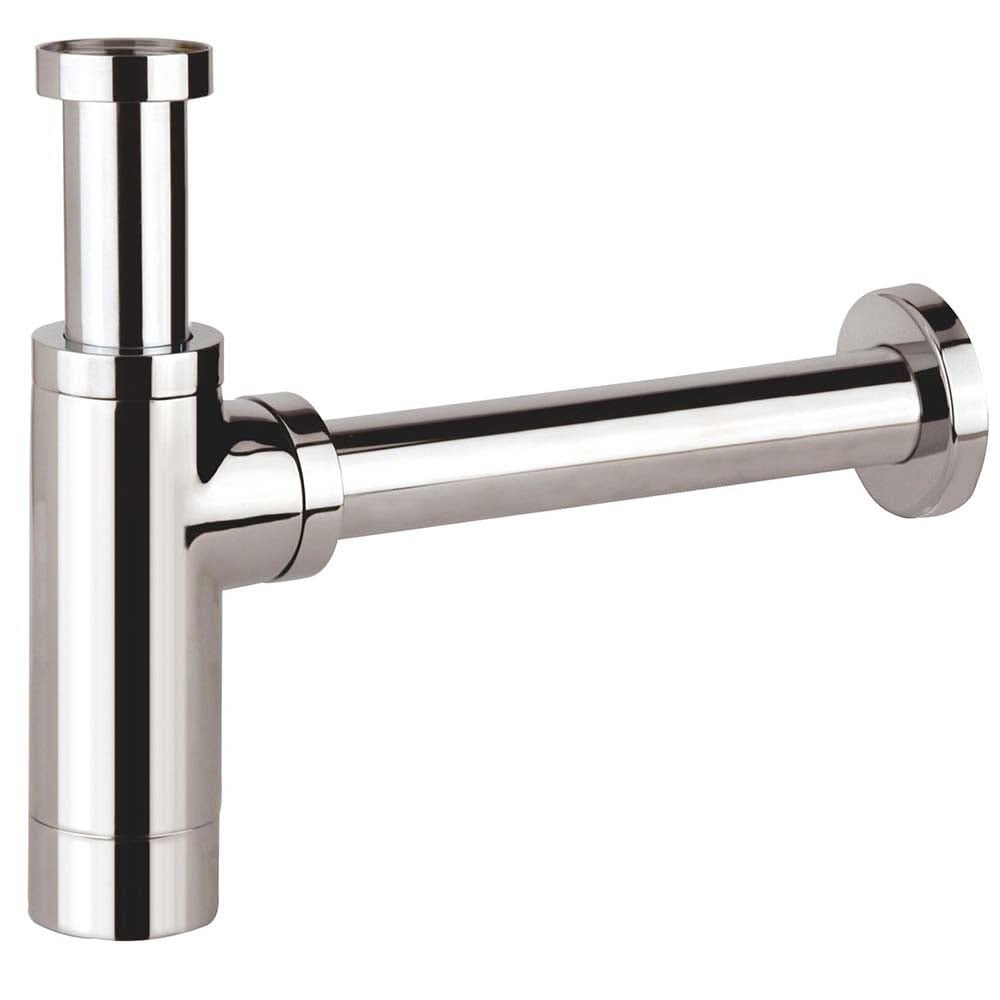Nio Modern Round Basin Bottle Trap - Chrome