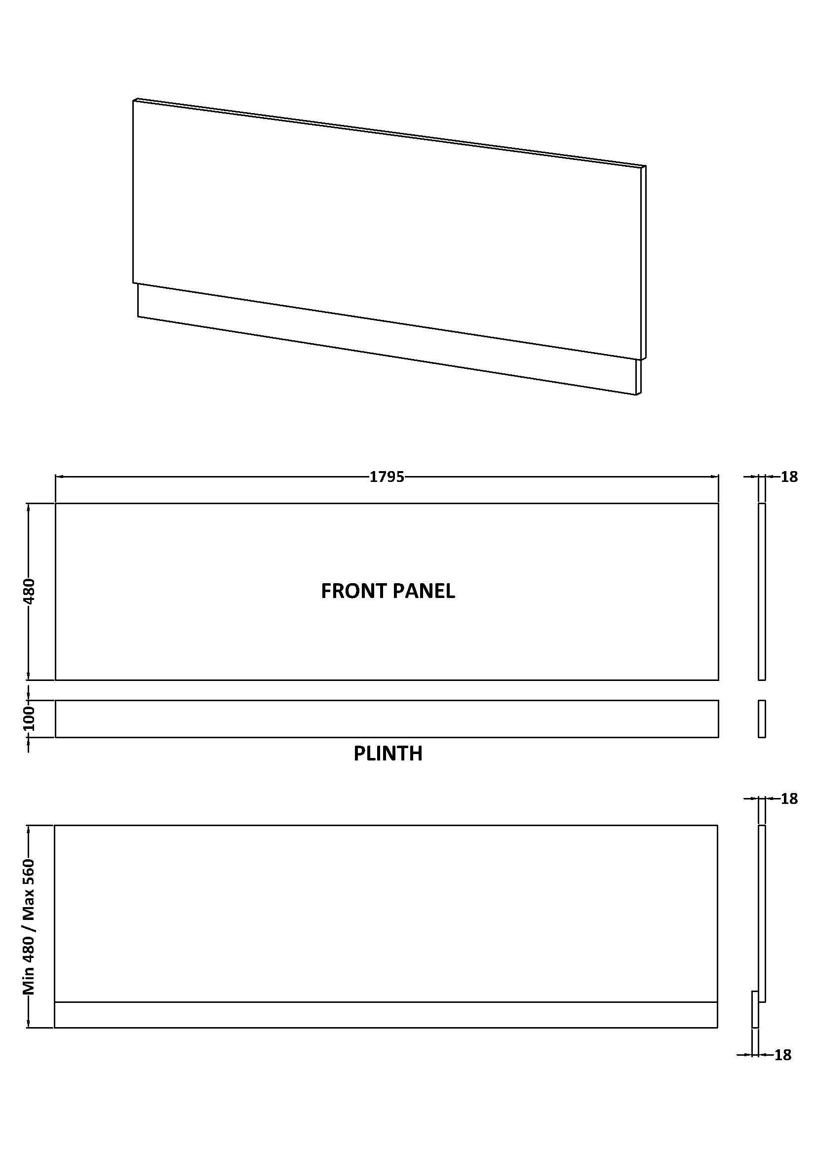 Solvex Front Bath Panel