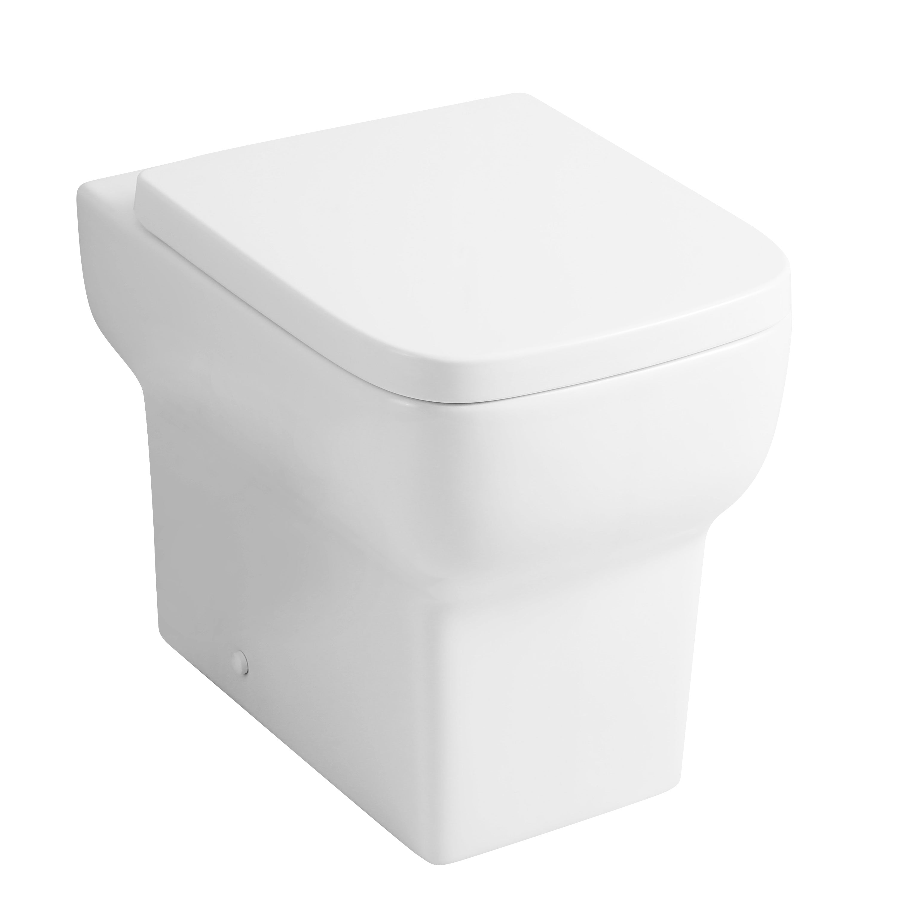 Naples Short Projection Back to Wall Toilet With Soft Close Toilet Seat - White