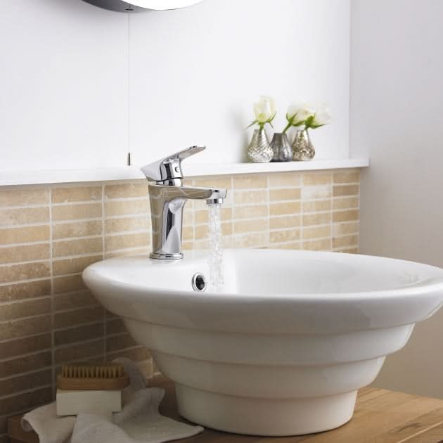 Serenity Round Cloakroom Countertop Basin - 460mm Wide - 1 TH - White