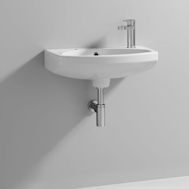 Sydney Cloakroom Wall Hung Basin - 450mm Wide - 1 TH - White