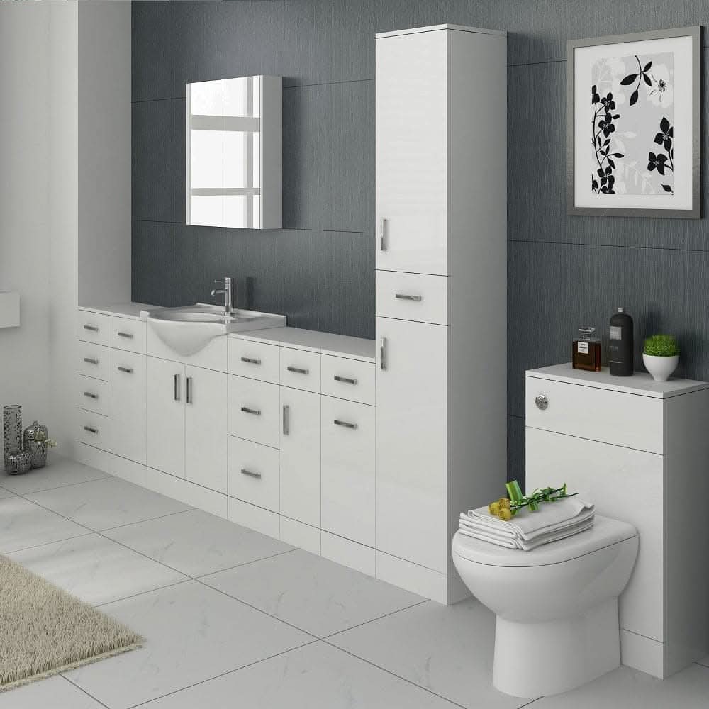 Mars 4 Drawer Storage Unit - Gloss White - Drawer Options