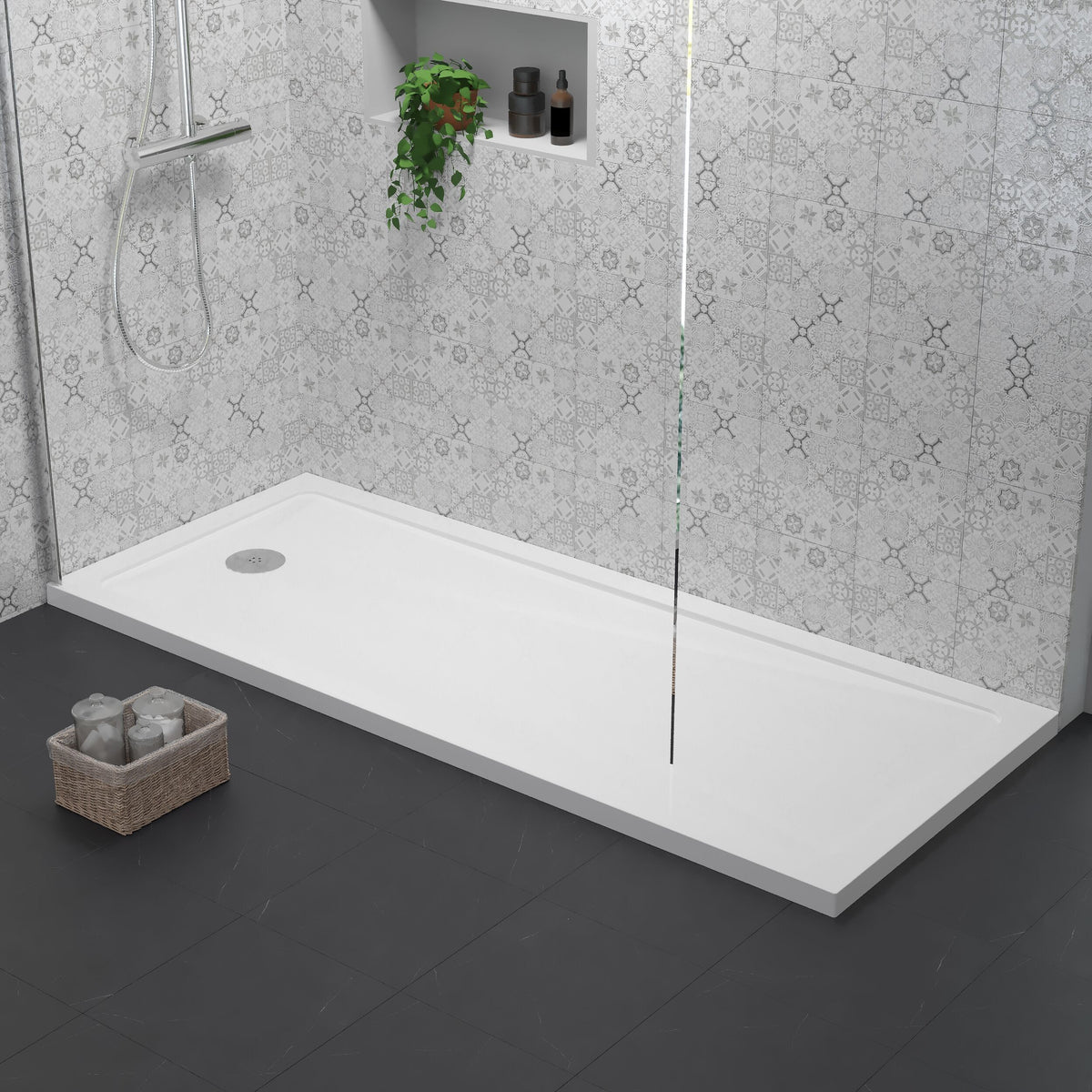 Bibe Slimline Rectangular Shower Tray - 1700mm x 700mm