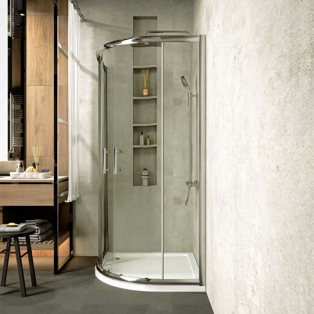Alex Slimline Right Hand Offset Quadrant Shower Tray