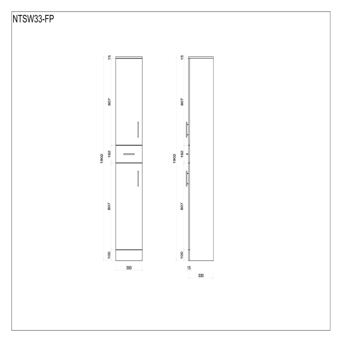 Mars Tall boy Unit - Gloss White