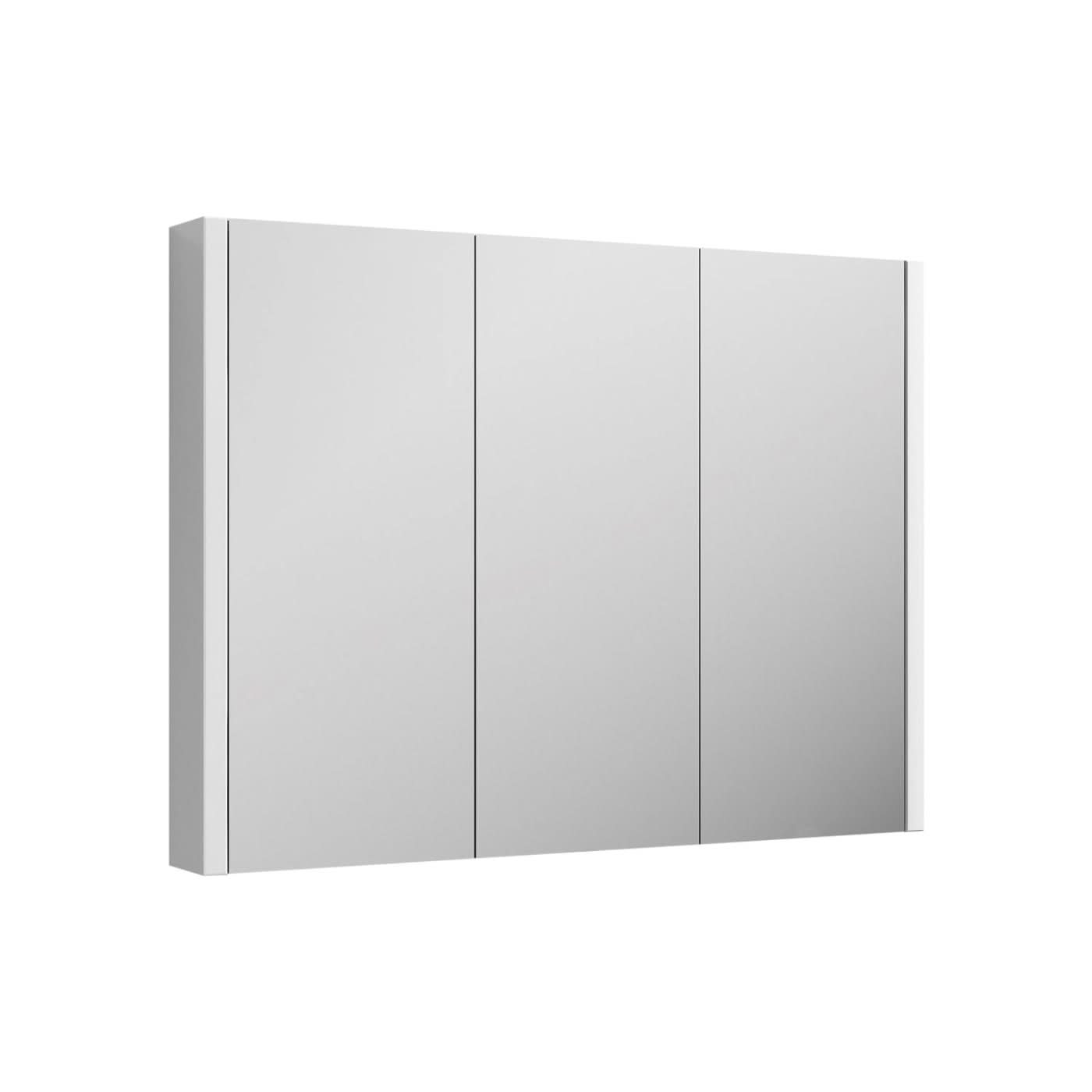 Pebble Non Illuminated Mirror Cabinet - Gloss White