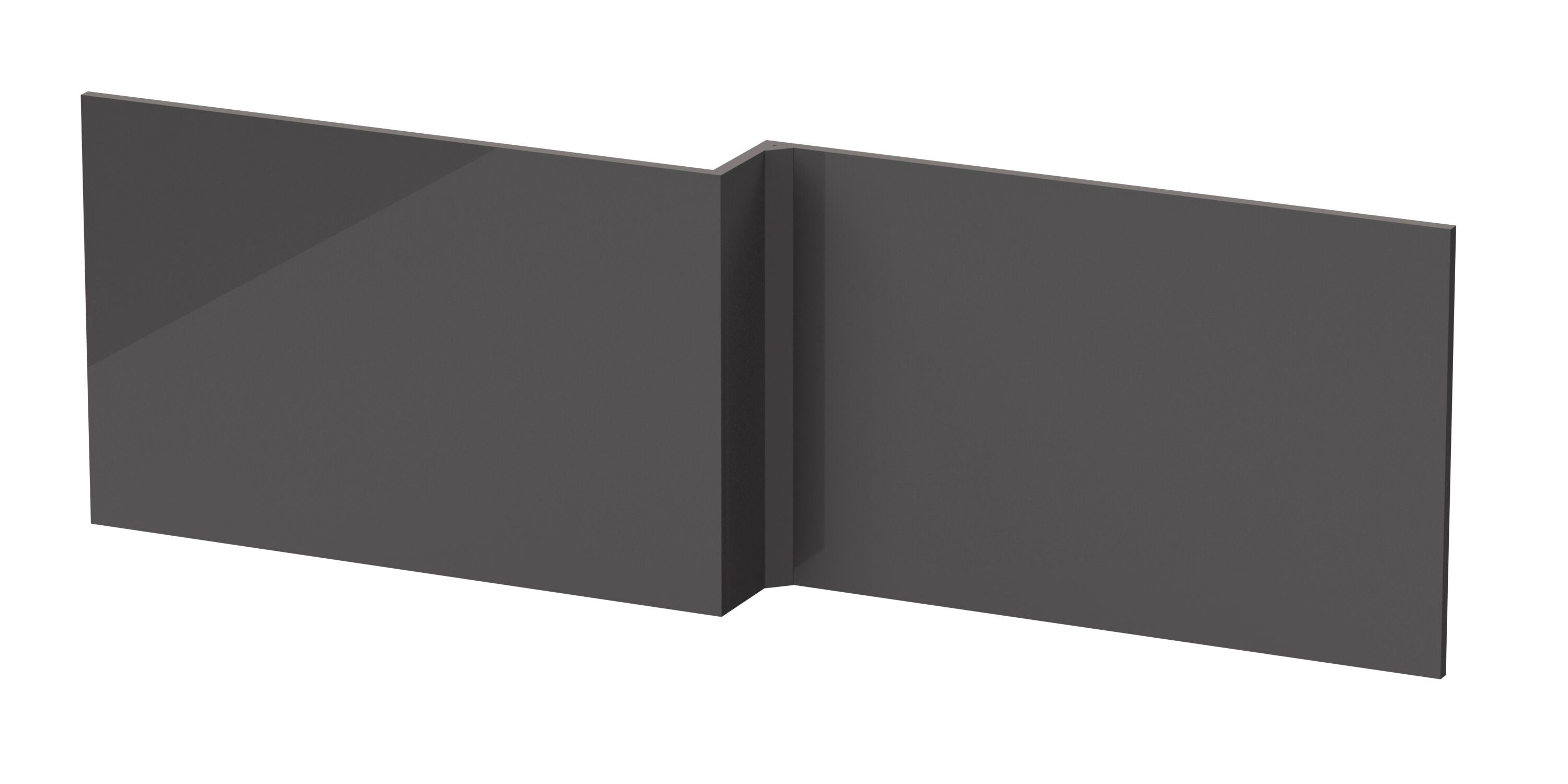 Crosswater L-Shaped Square Shower Bath Front Panel - 1700mm