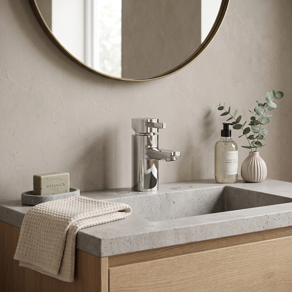 O'Neill Basin Mixer Tap with Slotted Click Clack Waste - Chrome