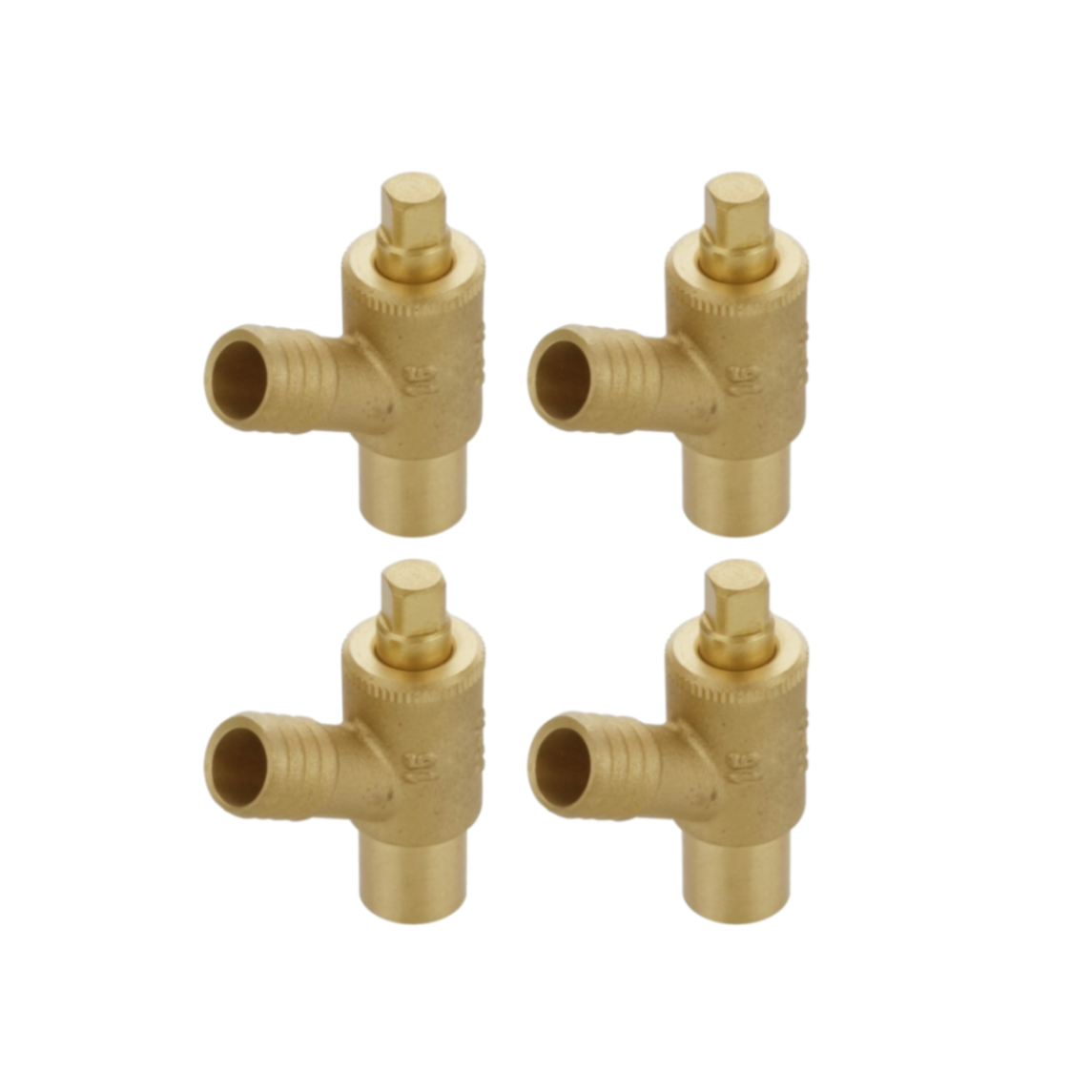 VeeBath 15mm Brass Drain Off Cock (4 Pack)