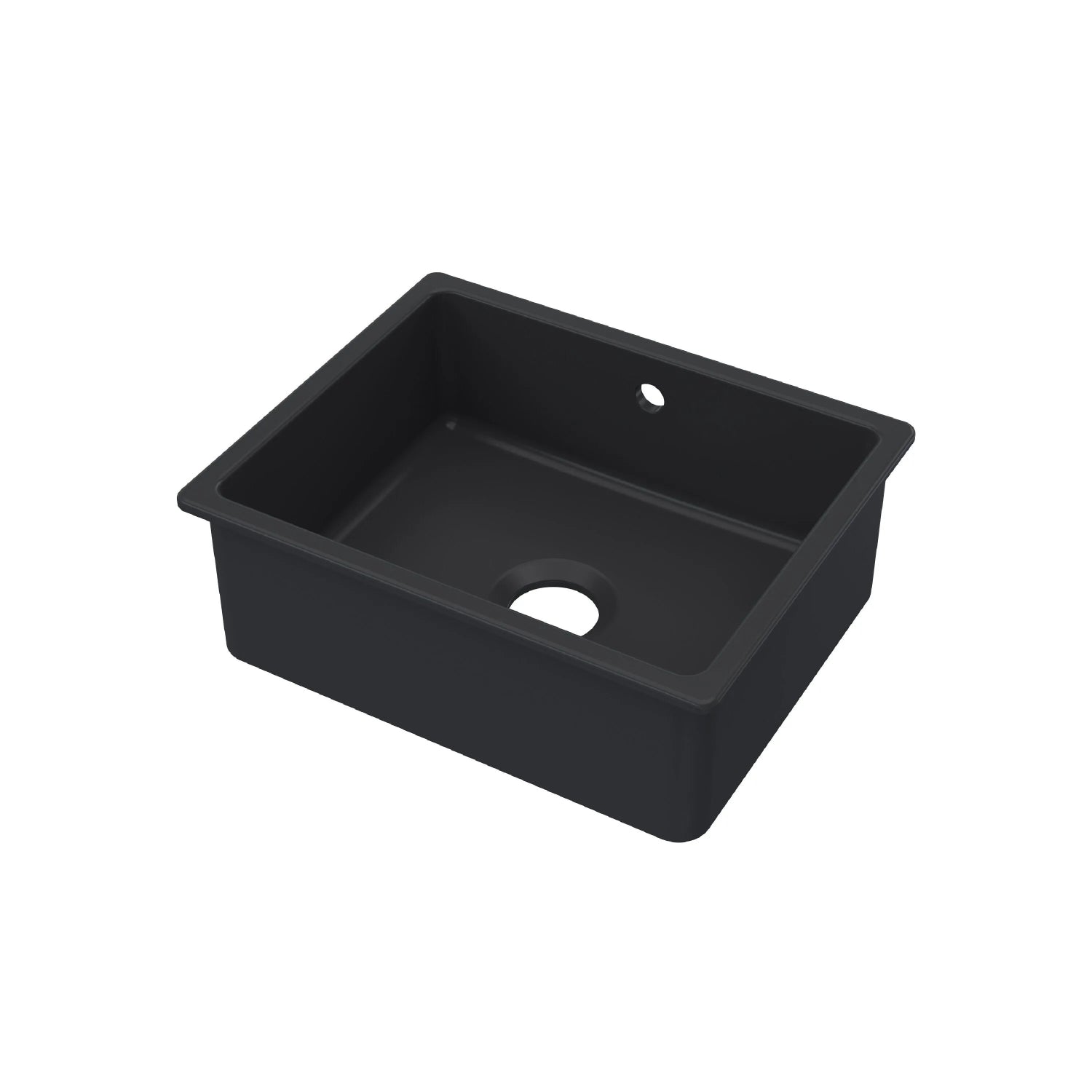 Nuie 548mm Single Bowl Rectangular Inset Sink With Central Waste And Overflow