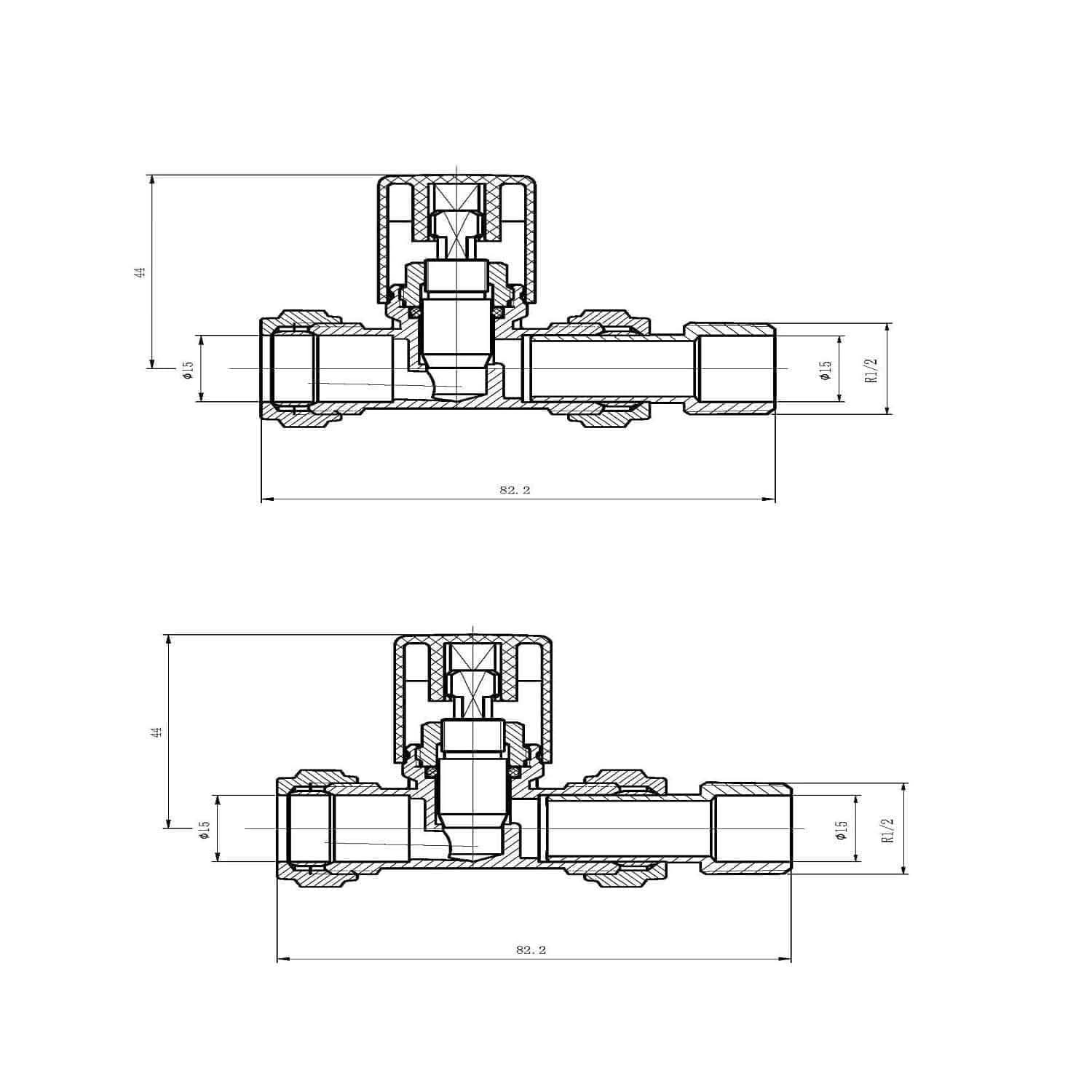 Eco Round Radiator Valve - Pair - Chrome