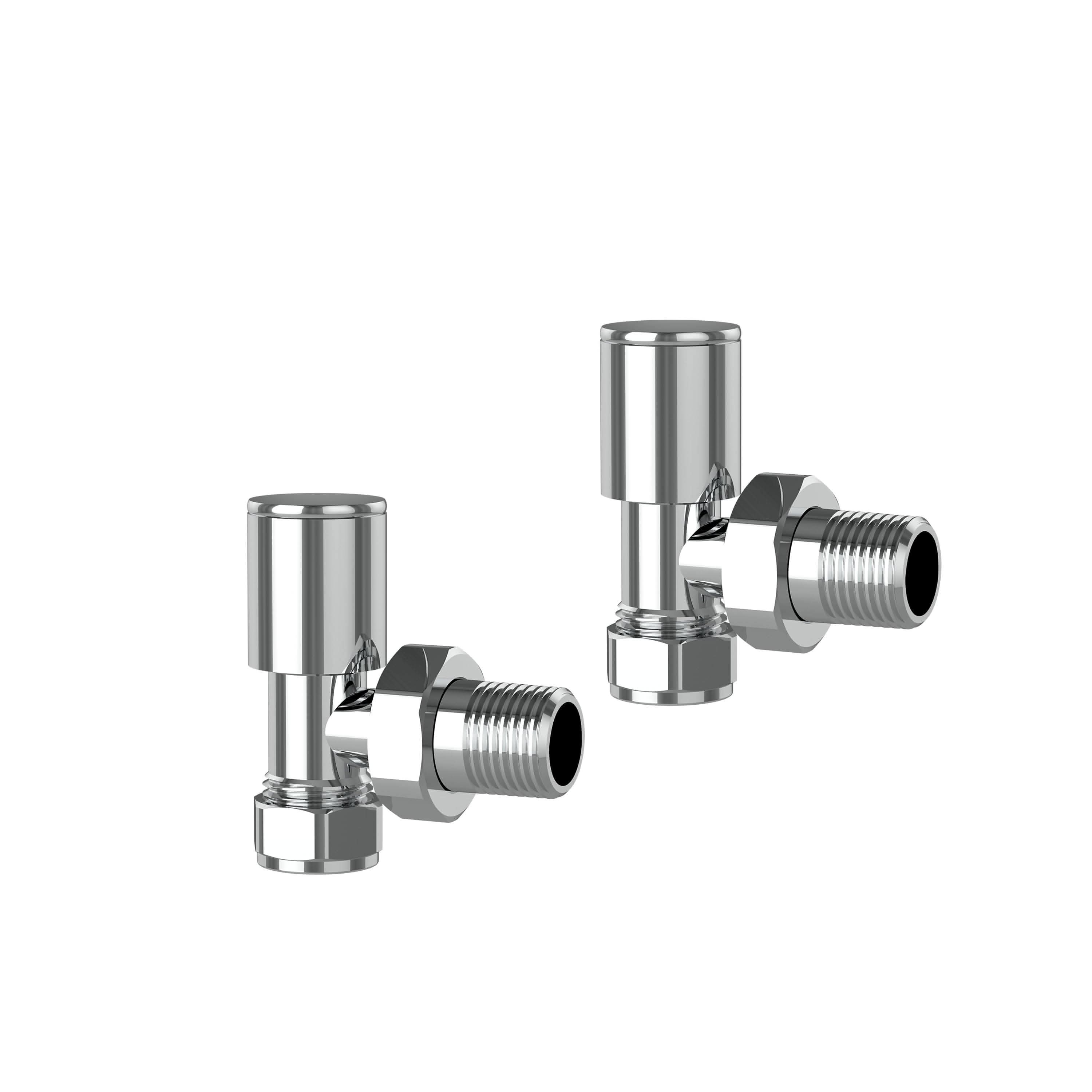 Prima Round Radiator Valve - Pair