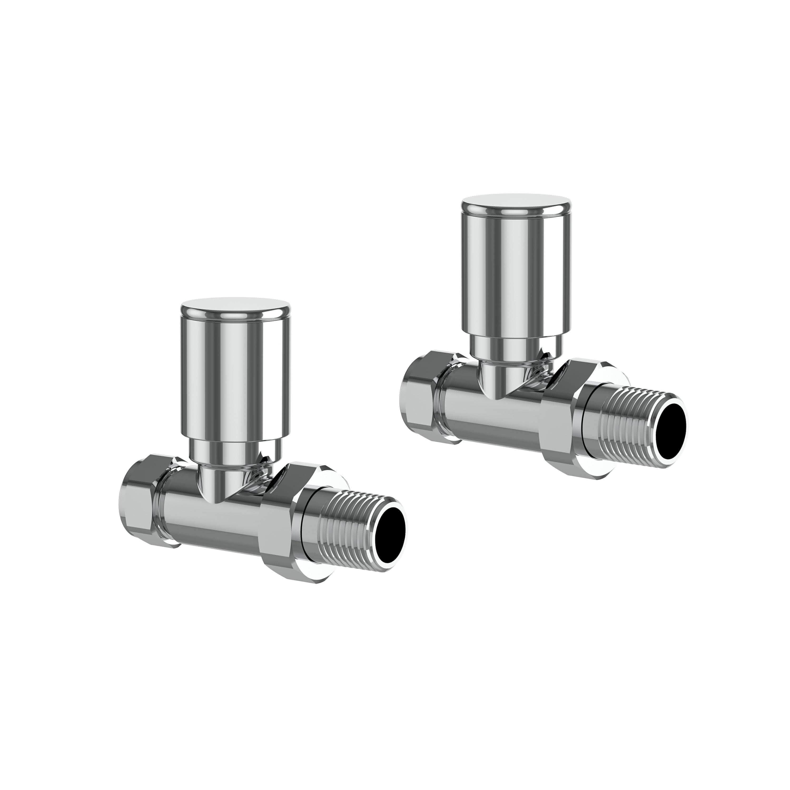 Prima Round Radiator Valve - Pair