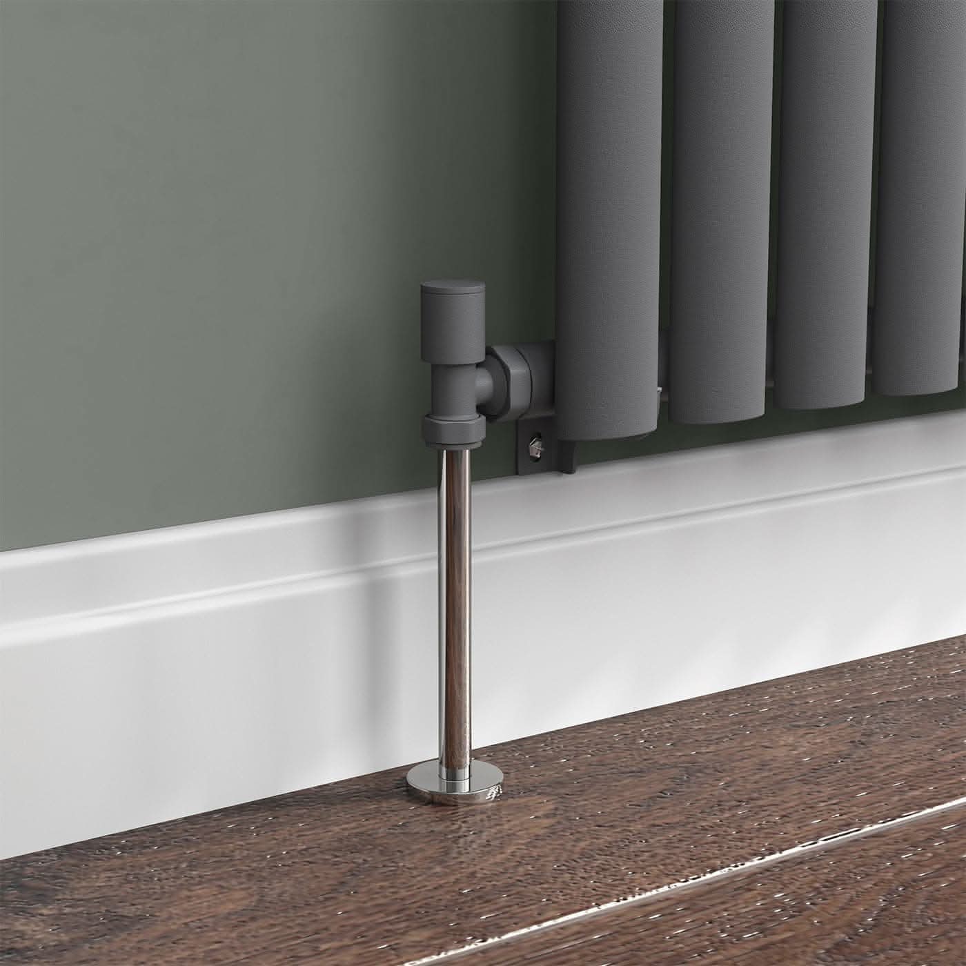 Prima Round Radiator Valve - Pair