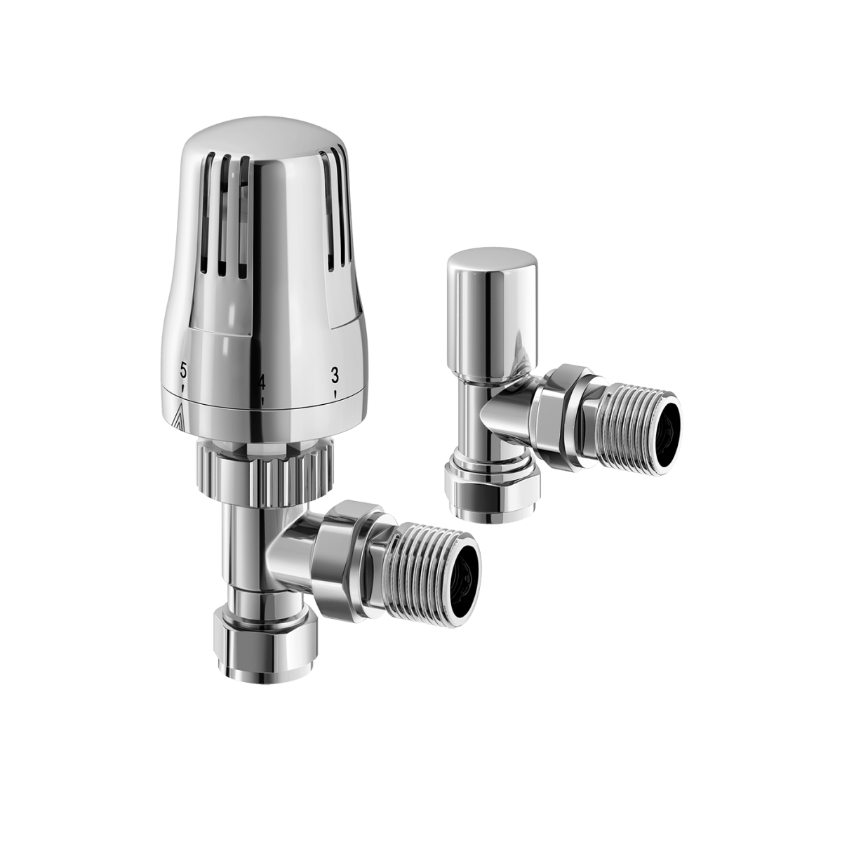 Eco Thermostatic Radiator Valve inc Lockshield Round