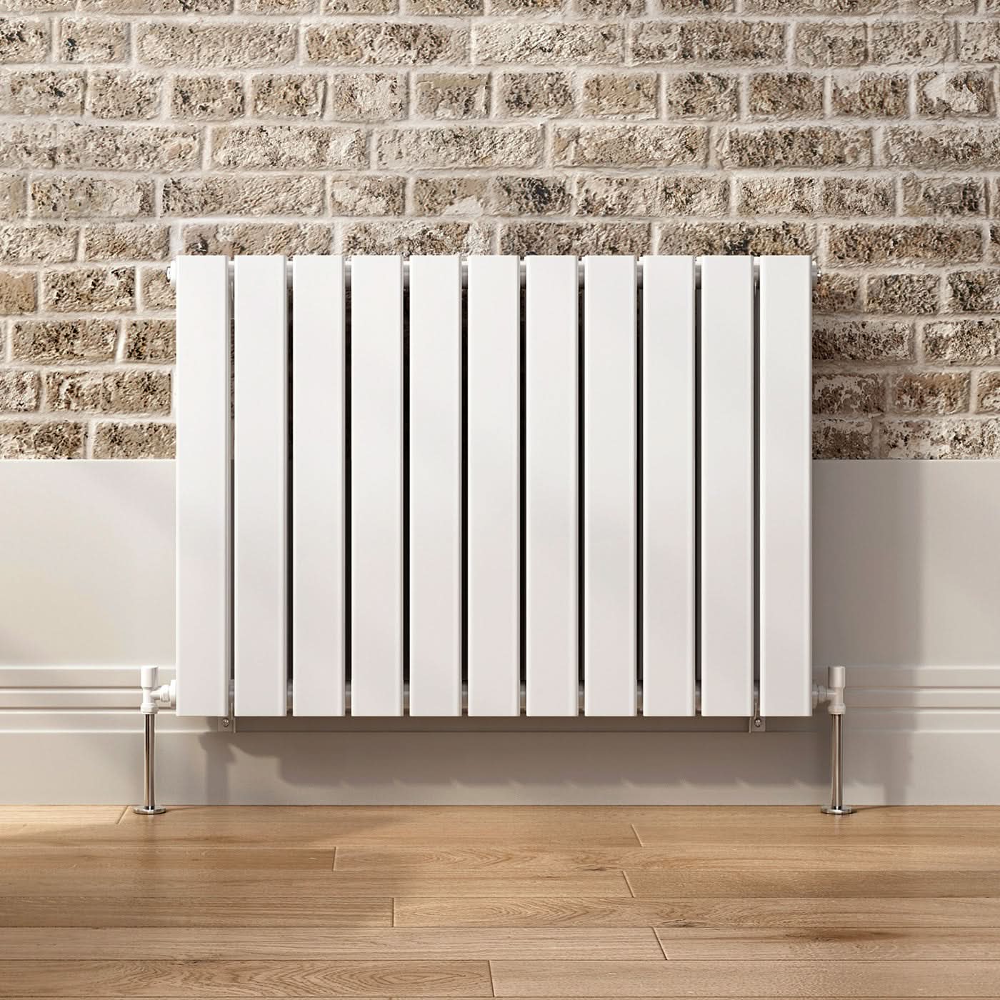 iBathUK Apex Horizontal Double Panel Slim Flat Radiator, Designer Radiator, UK Radiators, Slim Radiators