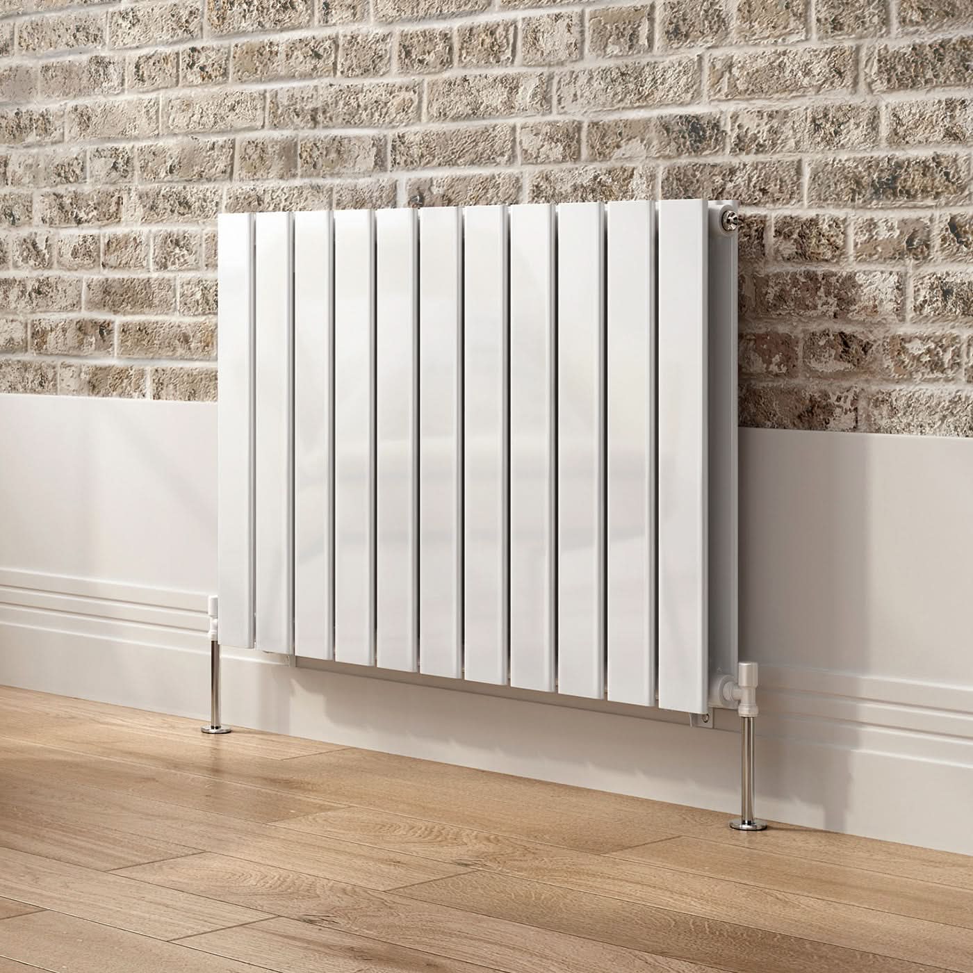 iBathUK Apex Horizontal Double Panel Slim Flat Radiator, Designer Radiator, UK Radiators, Slim Radiators