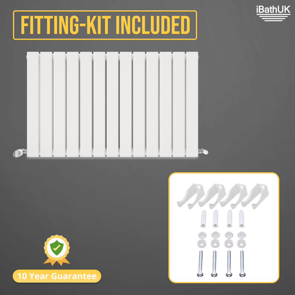 iBathUK Apex Horizontal Double Panel Slim Flat Radiator, Designer Radiator, UK Radiators, Slim Radiators