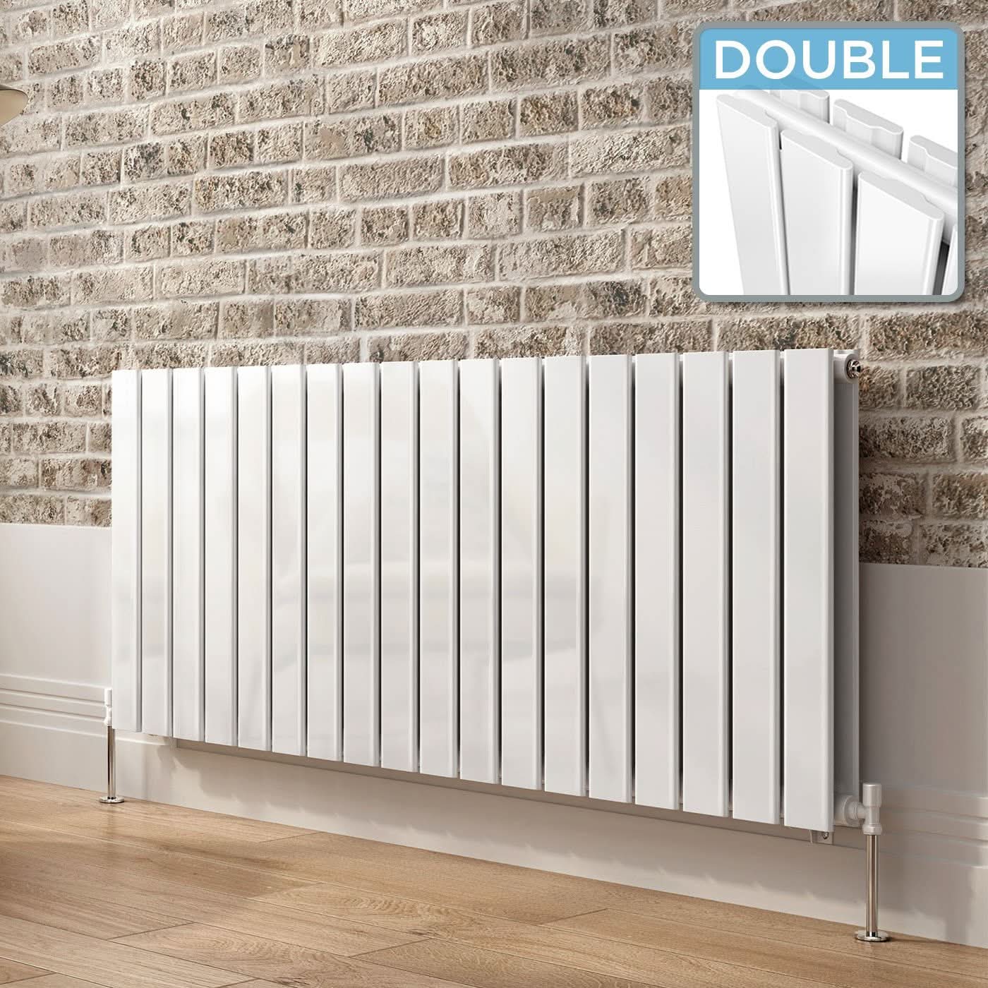 iBathUK Apex Horizontal Double Panel Slim Flat Radiator, Designer Radiator, UK Radiators, Slim Radiators