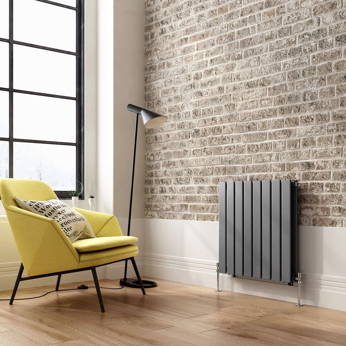 iBathUK Apex Horizontal Double Panel Slim Flat Radiator, Designer Radiator, UK Radiators, Slim Radiators