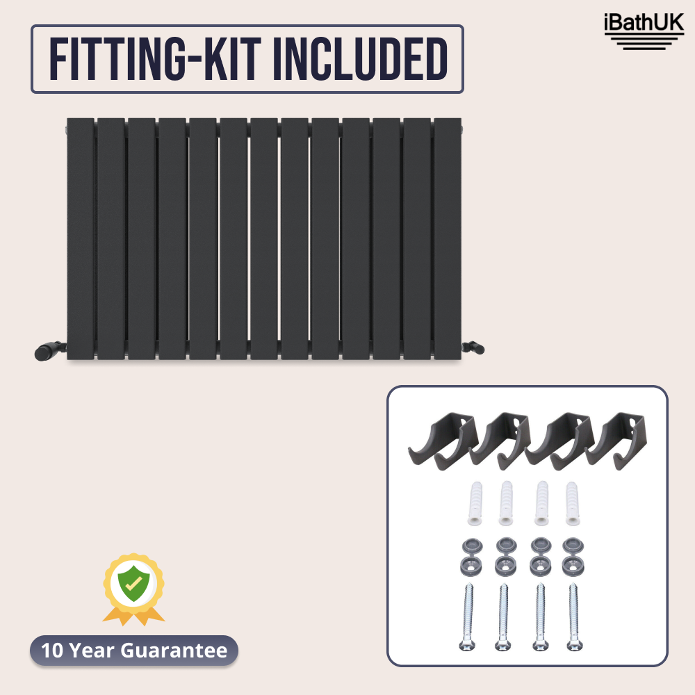 iBathUK Apex Horizontal Double Panel Slim Flat Radiator, Designer Radiator, UK Radiators, Slim Radiators