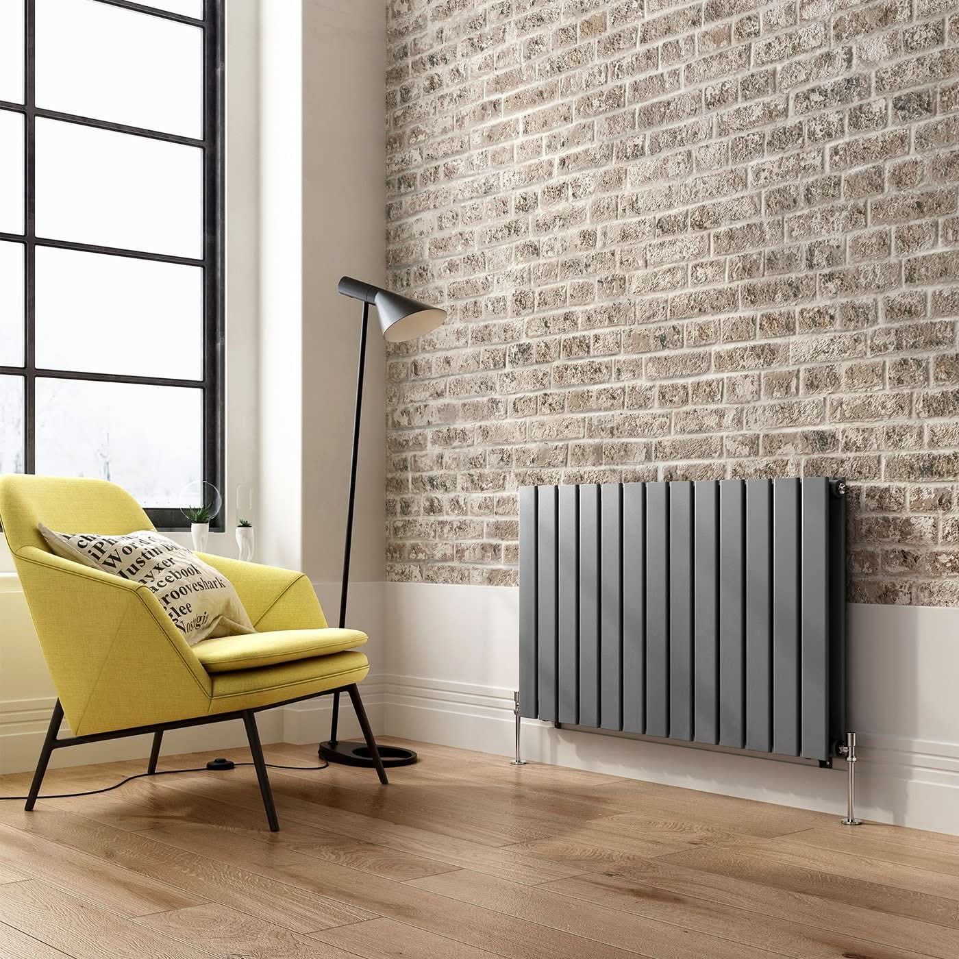 iBathUK Apex Horizontal Double Panel Slim Flat Radiator, Designer Radiator, UK Radiators, Slim Radiators