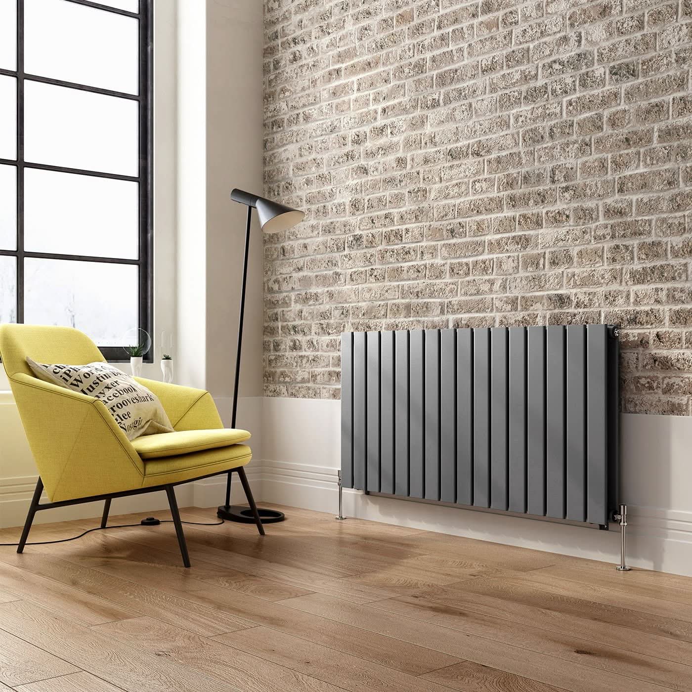 iBathUK Apex Horizontal Double Panel Slim Flat Radiator, Designer Radiator, UK Radiators, Slim Radiators