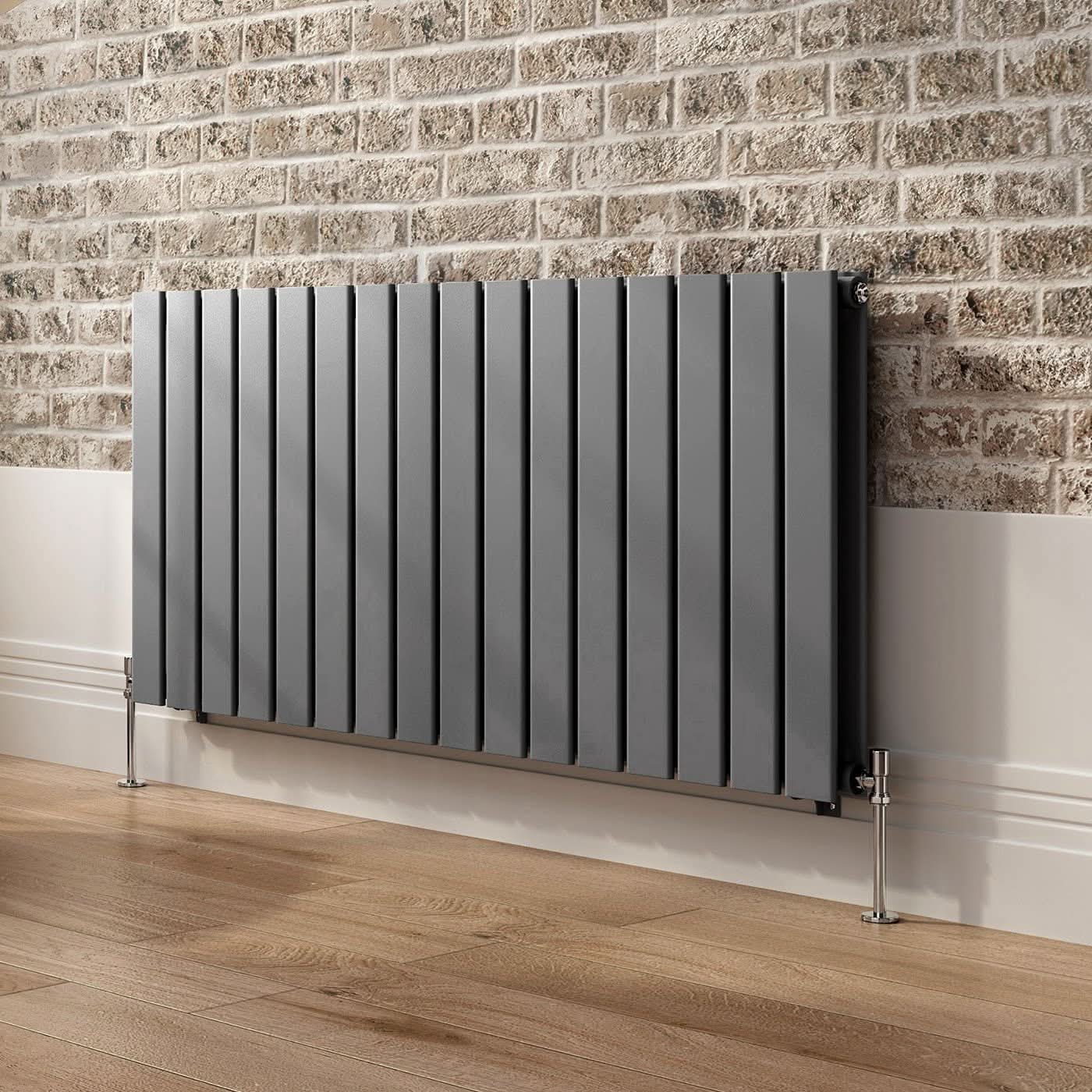 iBathUK Apex Horizontal Double Panel Slim Flat Radiator, Designer Radiator, UK Radiators, Slim Radiators