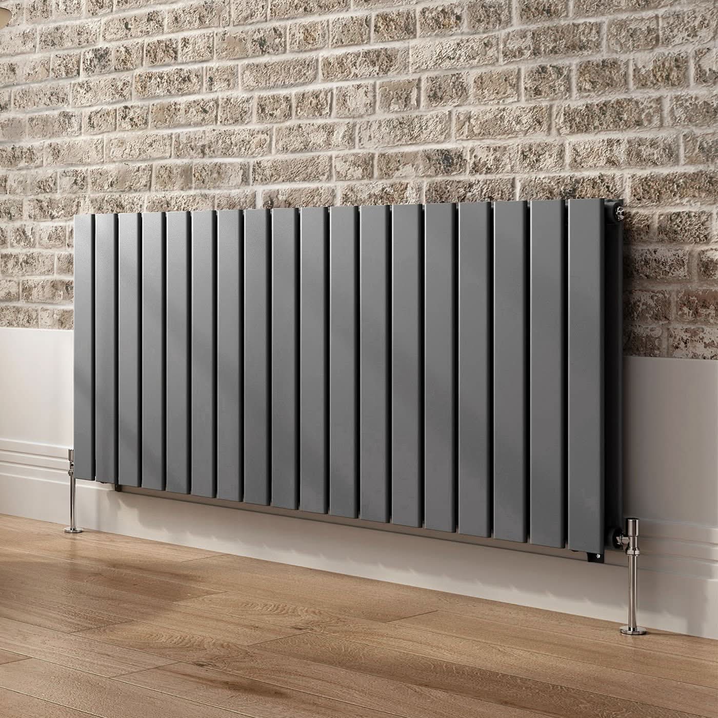 iBathUK Apex Horizontal Double Panel Slim Flat Radiator, Designer Radiator, UK Radiators, Slim Radiators