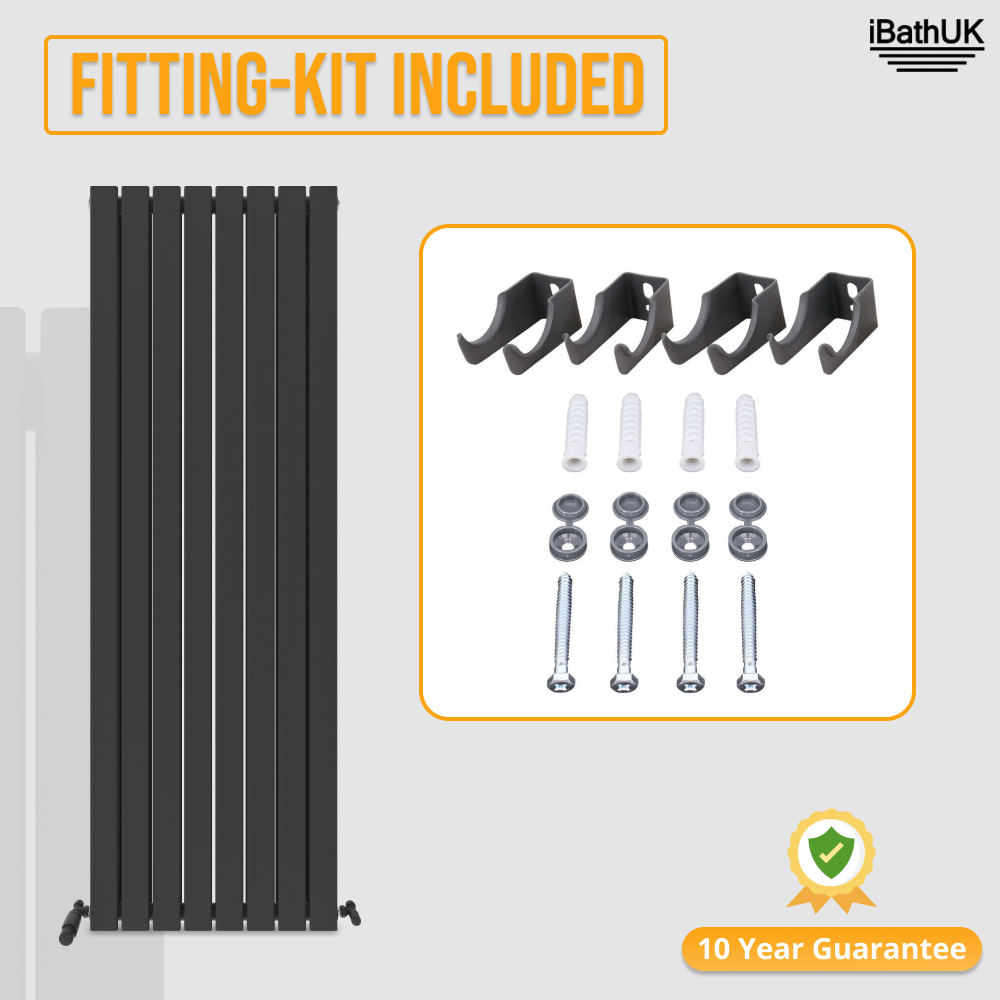 iBathUK Apex Vertical Double Slim Flat Panel Radiator, Designer Radiator, Vertical Radiators