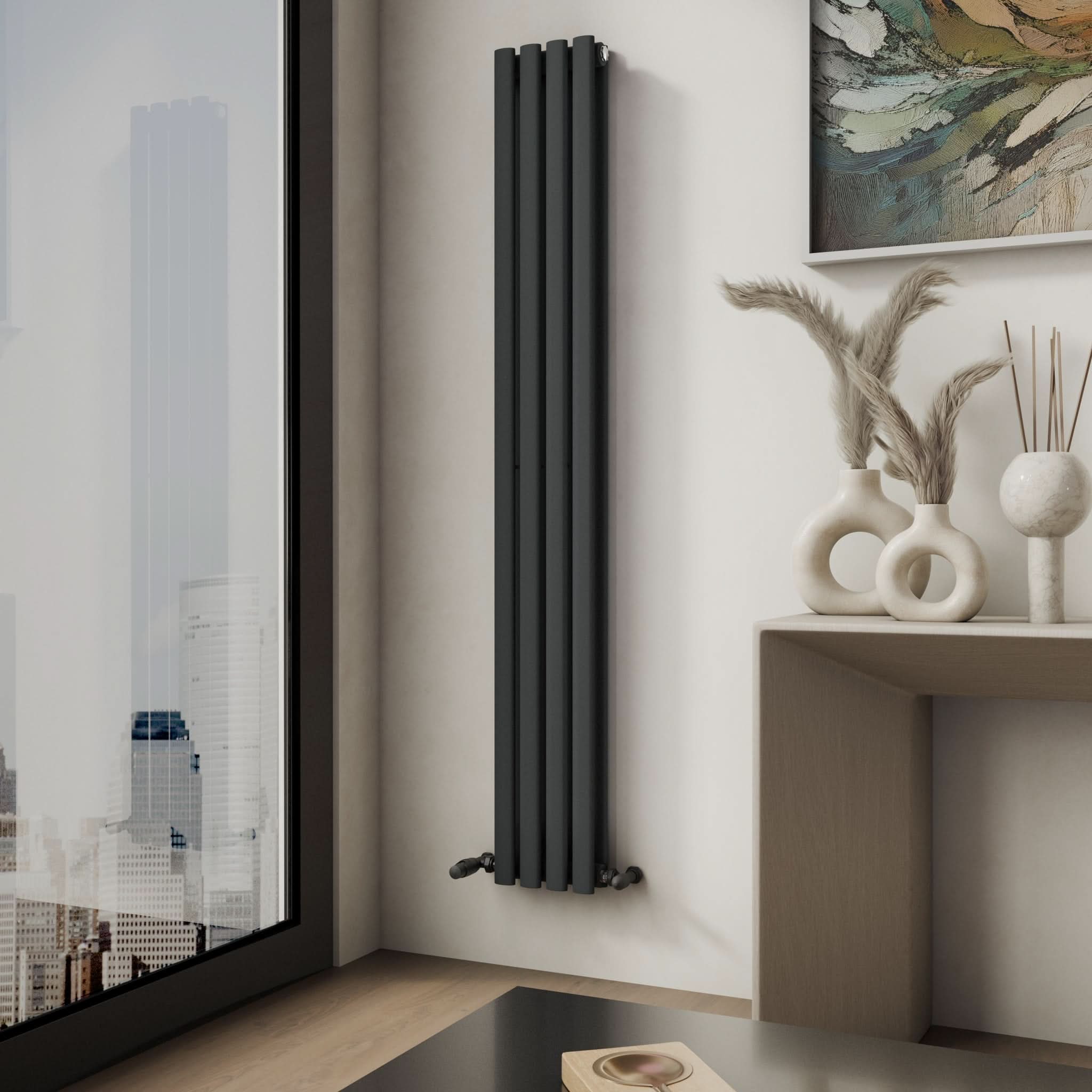 Princia Vertical Double Oval Panel Radiator
