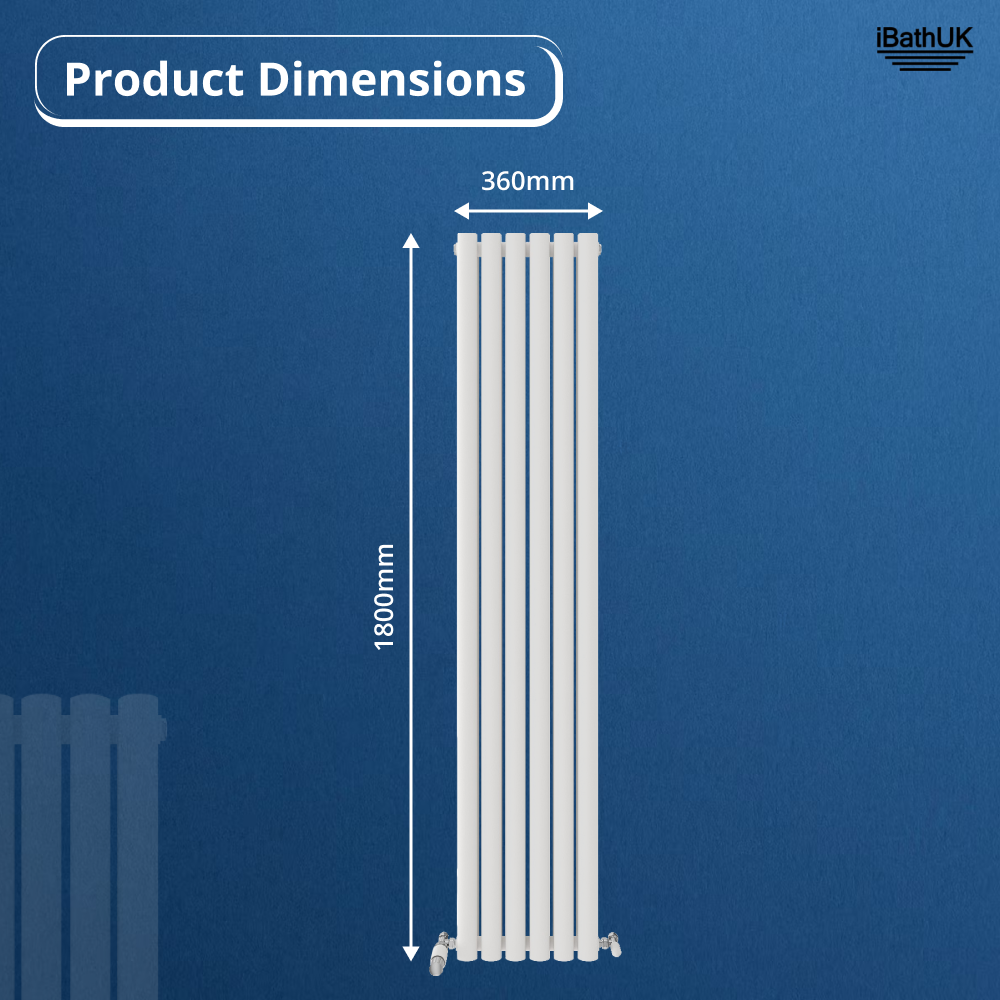 Princia Vertical Double Oval Panel Radiator