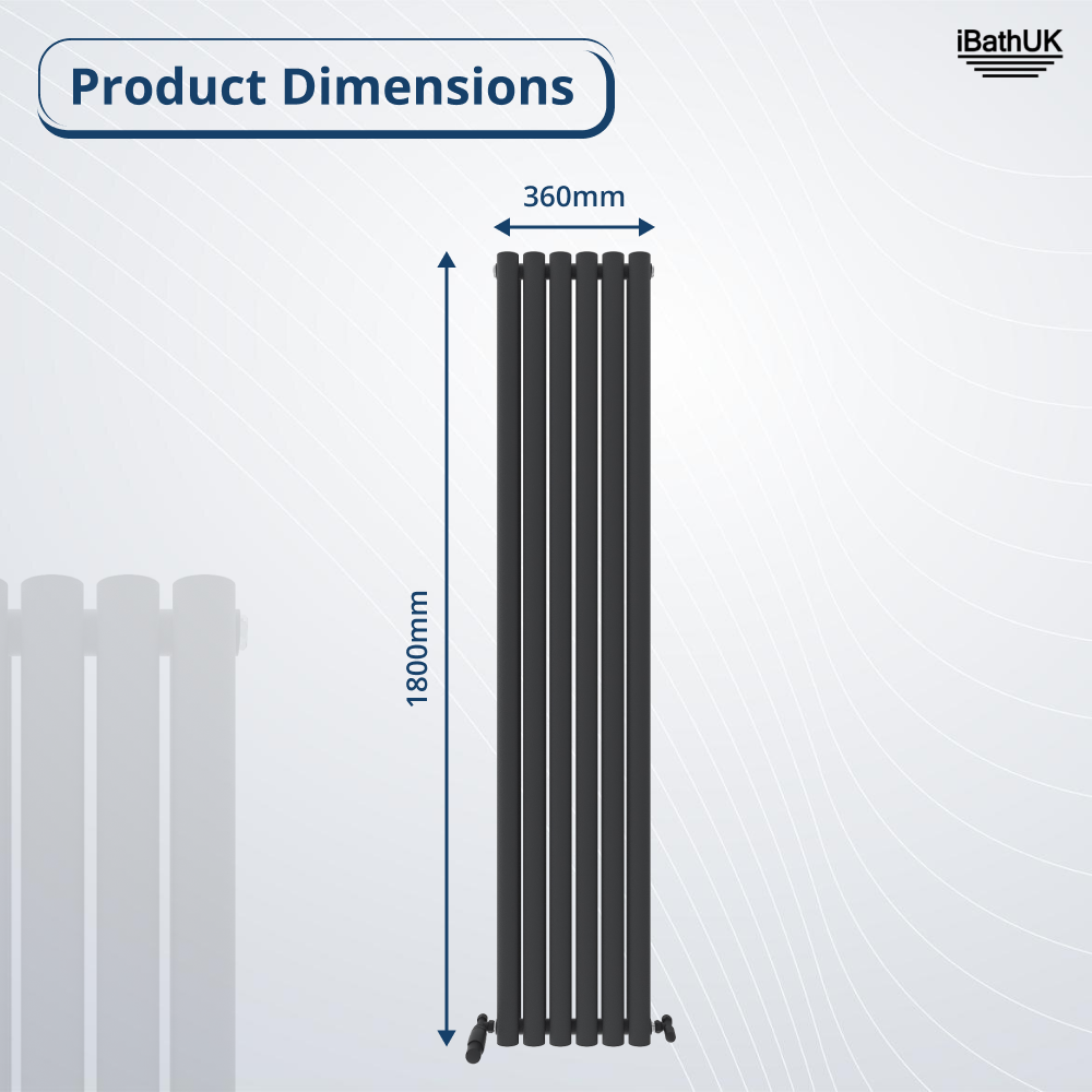 Princia Vertical Double Oval Panel Radiator
