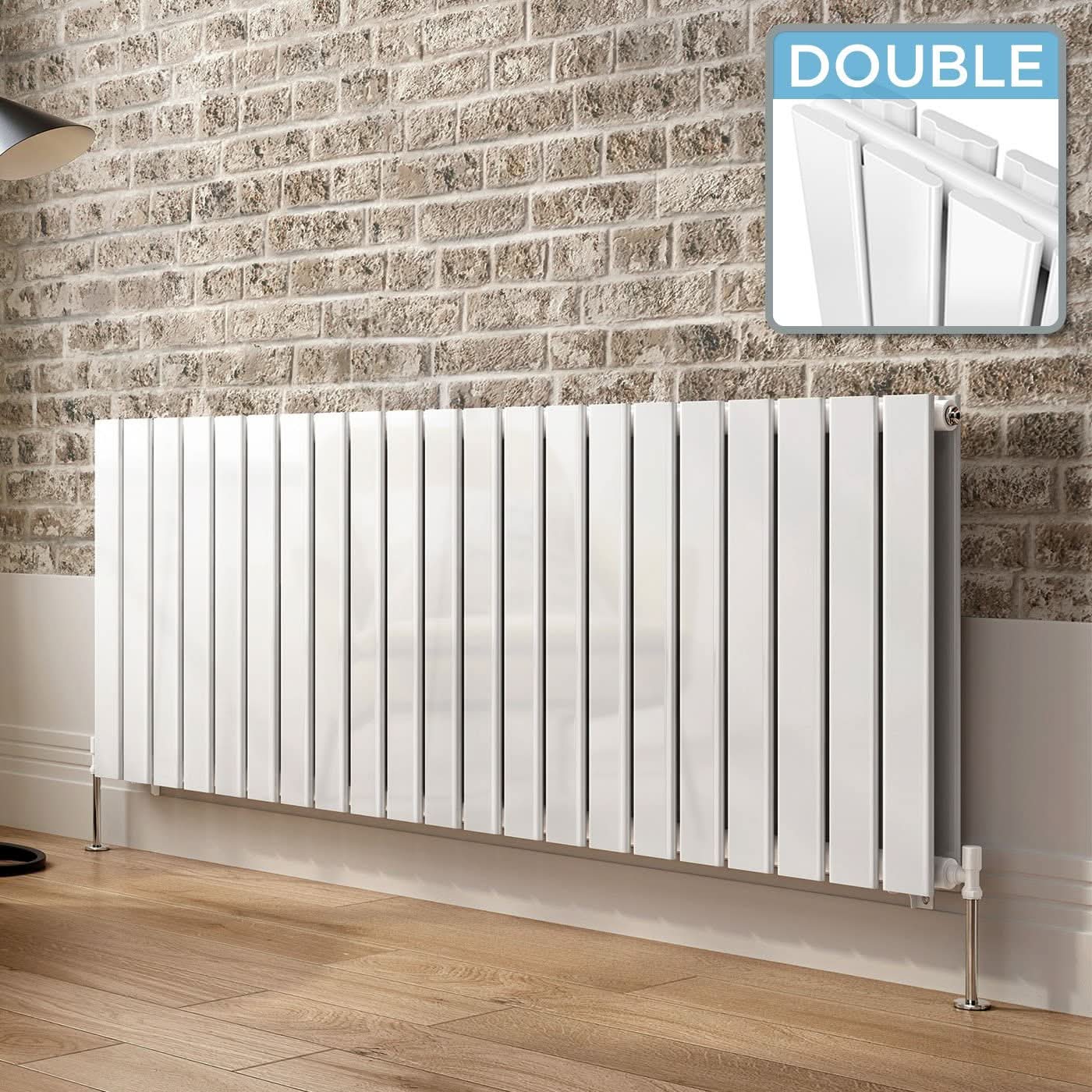 iBathUK Apex Horizontal Double Panel Slim Flat Radiator, Designer Radiator, UK Radiators, Slim Radiators