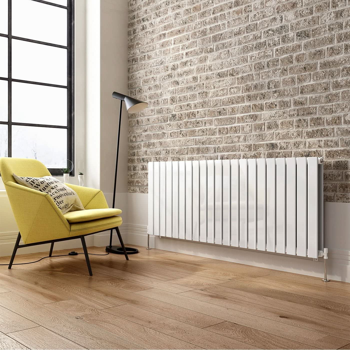 iBathUK Apex Horizontal Double Panel Slim Flat Radiator, Designer Radiator, UK Radiators, Slim Radiators