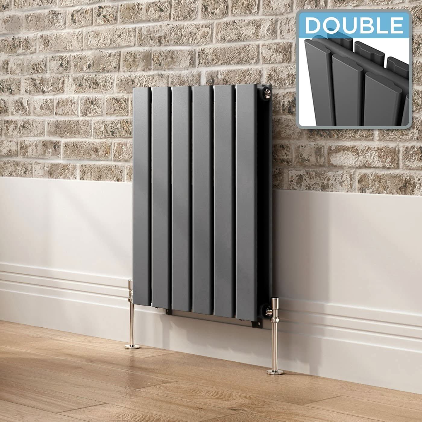 iBathUK Apex Horizontal Double Panel Slim Flat Radiator, Designer Radiator, UK Radiators, Slim Radiators