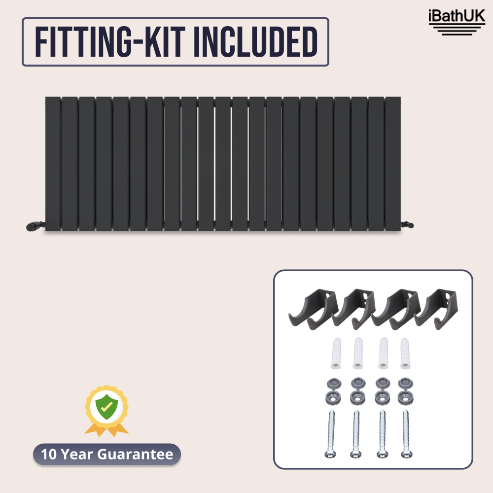 iBathUK Apex Horizontal Double Panel Slim Flat Radiator, Designer Radiator, UK Radiators, Slim Radiators